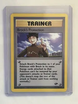 POKEMON TCG Brock's Protection 101/132 Gym Challenge Rare Vintage Card NM - MINT - Image 1