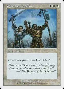 Glorious Anthem 7th Edition NM White Rare MAGIC THE GATHERING CARD ABUGames - Image 1