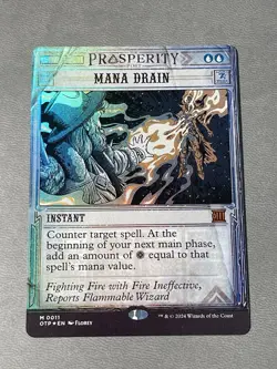 Mana Drain - FOIL SHOWCASE - OTJ: Breaking News OTP - NM MTG - Image 1