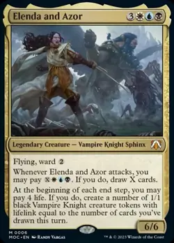 MTG Elenda and Azor NM-Mint Commander: March of the Machines - Image 1