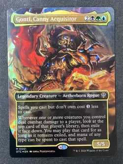MTG Commander: Thunder Junction #1 Gonti, Canny Acquisitor (Borderless) NM - Image 1