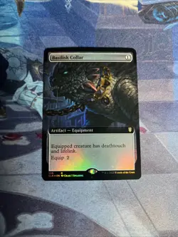 MTG Basilisk Collar *EXTENDED ART FOIL* Commander Legends Baldur's Gate 595 NM - Image 1