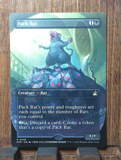 MTG PACK RAT Ravnica Remastered 0426 BORDERLESS Rare NM PACK FRESH Stunner! - Image 2