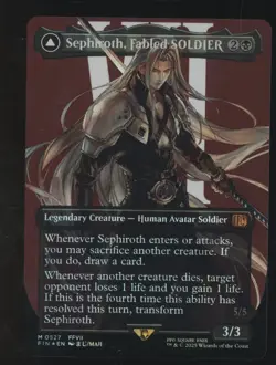 2025 MTG Final Fantasy En Char Borderless Surge Foil #0527 Sephiroth - Image 1