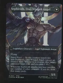 2025 MTG Final Fantasy En Char Borderless Surge Foil #0527 Sephiroth - Image 2