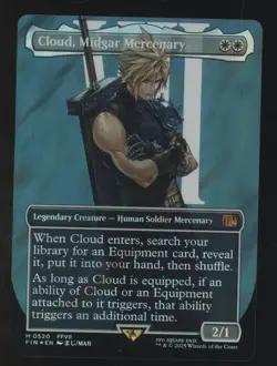 2025 MTG Final Fantasy Borderless Surge Foil #0520 Cloud Midgar Mercenary - Image 1