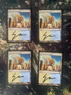 Celestial Colonnade Worldwake Regular Playset Signed Magic: the Gathering - Image 1