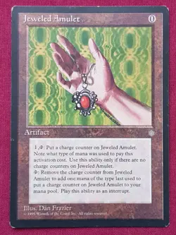 Magic The Gathering ICE AGE JEWELED AMULET artifact card MTG - Image 1