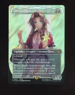 2025 MTG Final Fantasy EN Borderless Surge Foil #0519 Aerith Gainsborough - Image 1