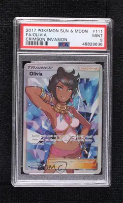 Full Art - Olivia Pokemon Sun & Moon Crimson Invasion PSA 9 MINT 0hj7 - Image 1