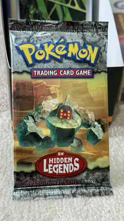 2004 Pokemon EX Hidden Legends Booster Pack Regirock Artwork - Image 1