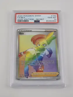 2020 POKEMON SWORD & SHIELD VIVID VOLTAGE SECRET #193 FULL ART/BEA PSA 10 - Image 1