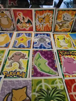 Pokemon Merlin Topps 1999 - Lot of 38 Stickers, Including 3 Foils - Image 3