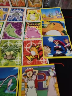 Pokemon Merlin Topps 1999 - Lot of 38 Stickers, Including 3 Foils - Image 4