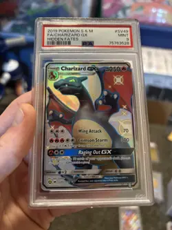 PSA 9 Charizard GX - Mint - 2019 Pokemon S&M FA SV49/SV94 - Hidden Fates Shiny - Image 1