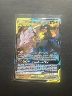 2019 Pokemon Sun & Moon Cosmic Eclipse Reshiram & Zekrom GX 157/236 - Image 1