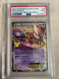 2021 Pokemon Celebrations Classic Collection Mewtwo EX #54 PSA 9 - Image 1