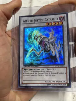 Yugioh Ally of Justice Catastor CT10-EN006 Super Rare Limited Edition LP Card - Image 1