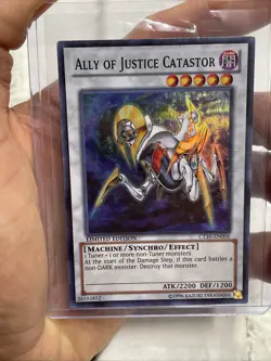 Yugioh Ally of Justice Catastor CT10-EN006 Super Rare Limited Edition LP Card - Image 2
