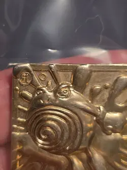 POLIWHIRL 1999 Pokemon Gold Plated Card Nintendo Burger King - Image 4