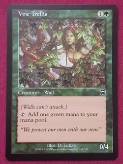 Magic The Gathering MERCADIAN MASQUES VINE TRELLIS green card MTG - Image 1