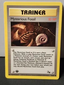 Mysterious Fossil 62/62 1ST EDITION FOSSIL - HP - WOTC Pokemon Card - Image 1