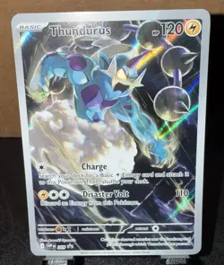 Thundurus Pokemon Promo Card SVP209 Black Bolt ETB Black Star Promo (Centered) - Image 2