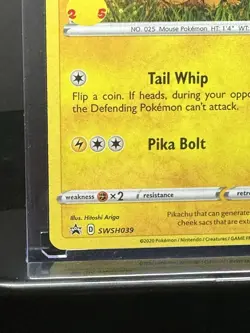 Pokemon Pikachu 25th Anniversary Card SWSH039 Holo General Mills Promo - Image 5