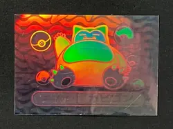 VERY RARE! Pokemon Card Snorlax Meiji Rainbow Holo Seal Japanese LP - Image 4