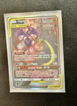 Yveltal GX Full Art Holo Card 124/131 W/ Naganadel and Guzzlord Gx Tag Team GX - Image 2