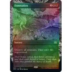 FOIL DAMNATION (BORDERLESS) Double Masters 2022 Magic MTG MINT CARD - Image 1