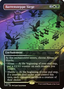 * BARRENSTEPPE SIEGE * FOIL * BORDERLESS * TARKIR DRAGONSTORM * NM * MTG * - Image 1