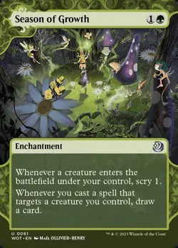 4x Season of Growth - NM - WOE: Enchanting Tales - SPARROW MAGIC mtg - Image 1
