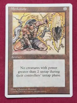 Magic The Gathering 4TH EDITION MEEKSTONE artifact card MTG FOURTH - Image 1