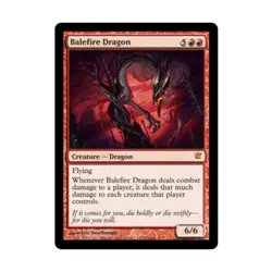 WOTC MtG Innistrad Balefire Dragon (MR) (Foil) EX - Image 1