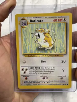 Raticate 40/102 Base Set Unlimited Pokemon TCG Card Vintage WOTC Uncommon NM Vtg - Image 1