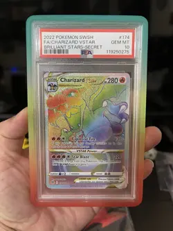 CHARIZARD 2022 POKEMON SWSH BRILLIANT STARS Rainbow 174 VSTAR Secret PSA 10 - Image 4