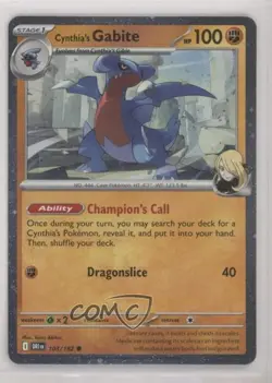 Cynthia's Gabite (Cosmos Holo) Pokemon Destined Rivals (DRI) #103 5bn - Image 1