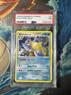 2009 POKEMON PLATINUM #2 BLASTOISE-HOLO PSA 7 - Image 1