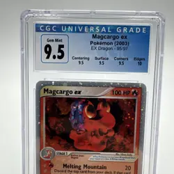 2003 Pokemon Magcargo ex EX Dragon Ultra Rare #95 CGC 9.5 Gem Mint - Image 2