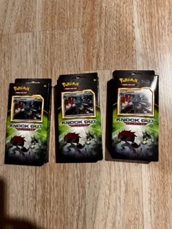 Pokemon 2017 Knockout Collection Boxes Lot Of 3 Lucario - Image 1