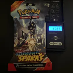 VERY HEAVY - 31.83g - Pokemon Surging Sparks Sleeved Booster Pack - SEALED! - Image 1