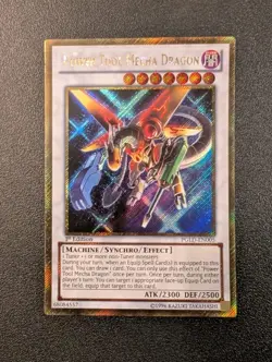 Power Tool Mecha Dragon PGLD-EN005 Gold Secret Rare 1st Edition Yugioh MP - Image 1