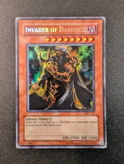 Invader of Darkness IOC-111 Secret Rare Unlimited Edition Yugioh LP - Image 1