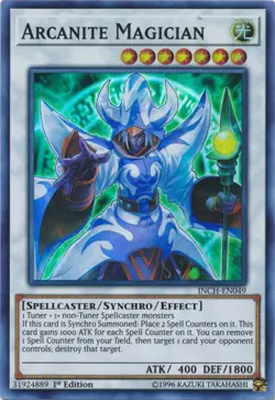 Yugioh! LP Arcanite Magician - INCH-EN049 - Super Rare - 1st Edition Lightly Pla - Image 1