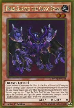 Yugioh! LP Dark Garnex the Cubic Beast - MVP1-ENG33 - Gold Rare - 1st Edition Li - Image 1