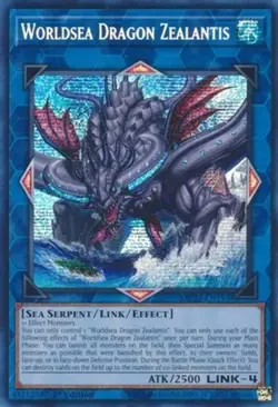 Yugioh! LP Worldsea Dragon Zealantis - MP23-EN193 - Prismatic Secret Rare - 1st - Image 1