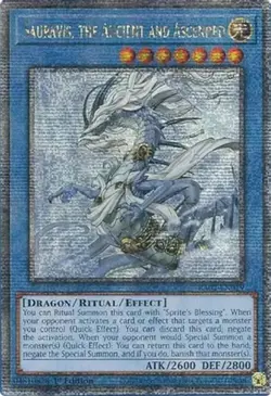Yugioh! LP Sauravis, the Ancient and Ascended - RA02-EN019 - Quarter Century Sec - Image 1