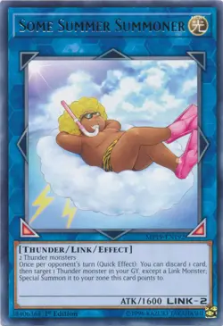Yugioh! LP Some Summer Summoner - MP19-EN192 - Rare - 1st Edition Lightly Played - Image 1