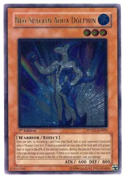 Yugioh! LP Neo-Spacian Aqua Dolphin - POTD-EN003 - Ultimate Rare - 1st Edition L - Image 1